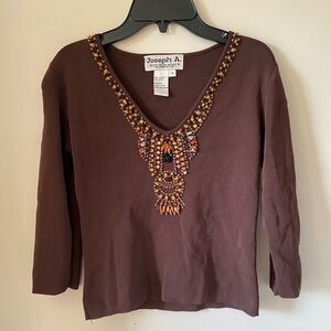 Vintage Joseph A. Beaded Top